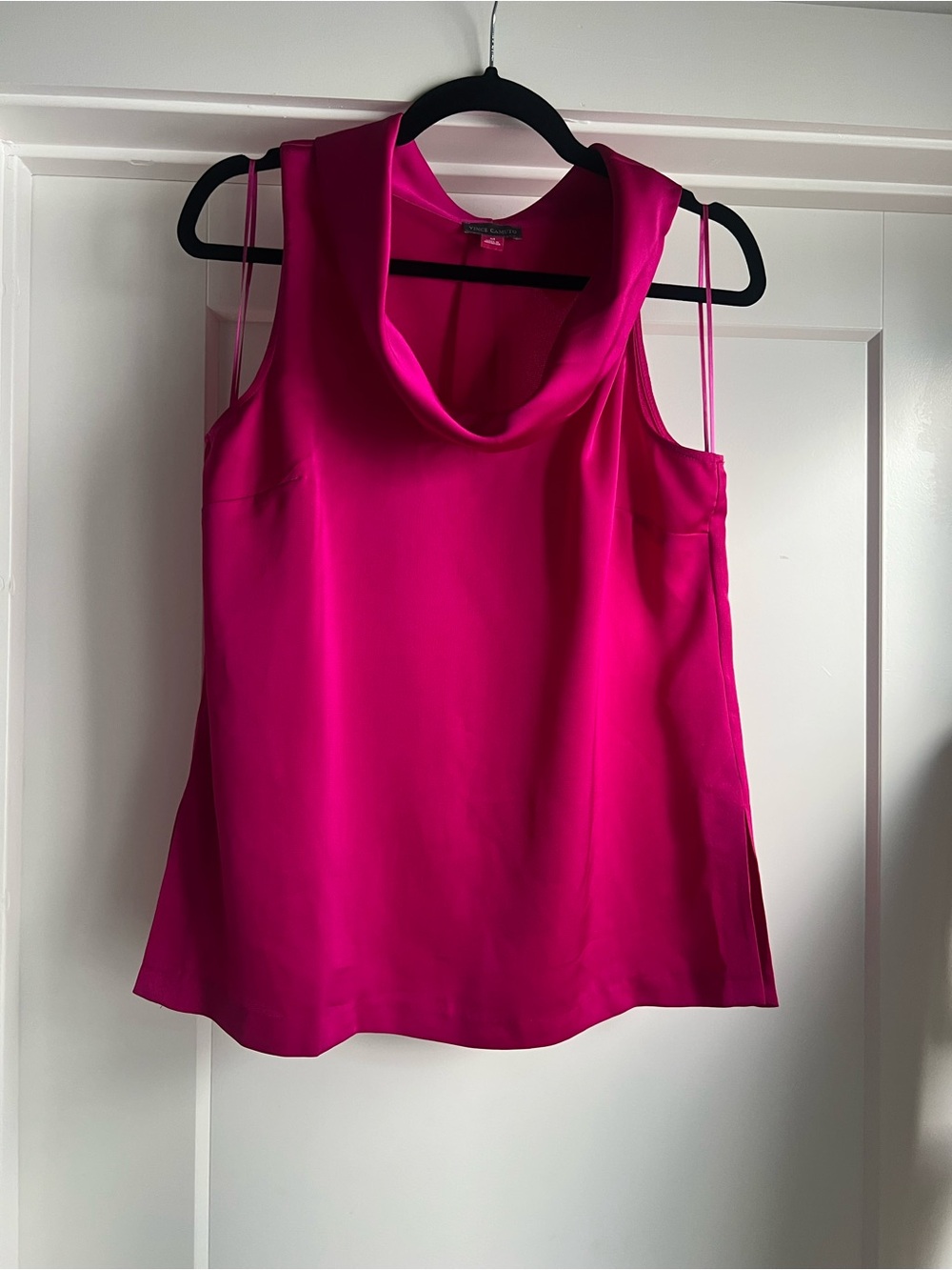 Vince Camuto Bright Pink Sleeveless Cowl Neck Women's Top